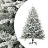 Artificial Christmas Tree LED&Ball Set&Flocked Snow 94.5" PVC&PE