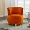 COOLMORE 360 Degree Swivel Cuddle Barrel Accent Sofa Chairs, Round Armchairs with Wide Upholstered, Fluffy Velvet Fabric Chair for Living Room